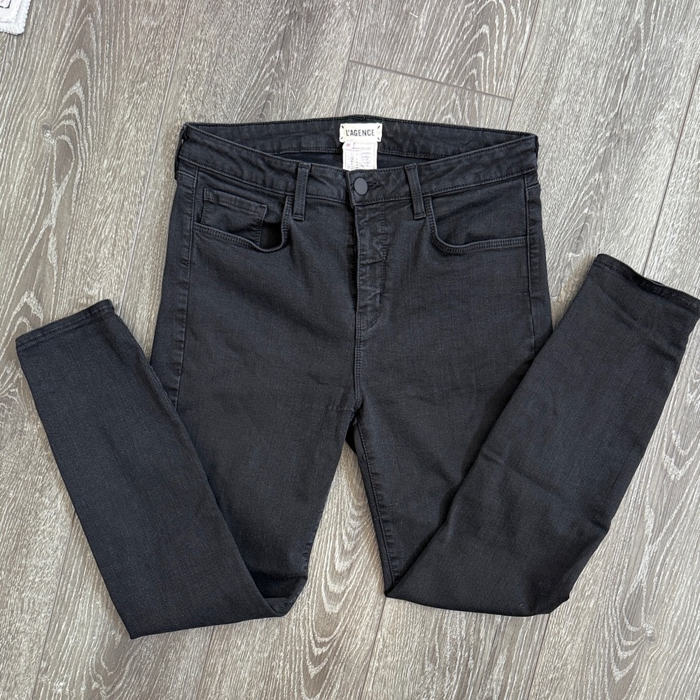 L’Agence Women's Black High rise Margot Skinny Jeans Size 30